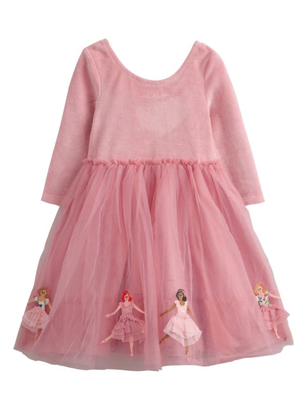 NWT Mini Boden Velvet Tulle Appliqué Dress